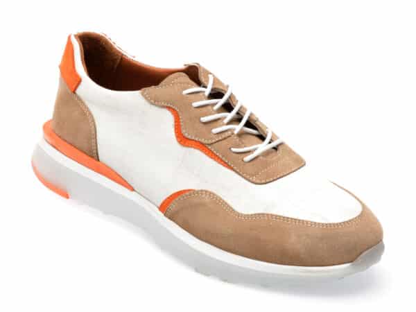 Pantofi GRYXX albi, M6834, din piele naturala