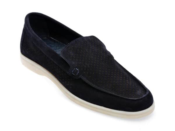 Pantofi GRYXX bleumarin, M6864, din piele intoarsa