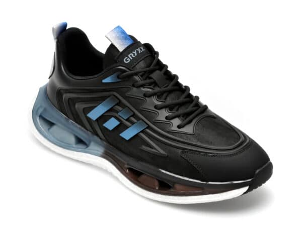 Pantofi GRYXX negri, 1244, din piele ecologica