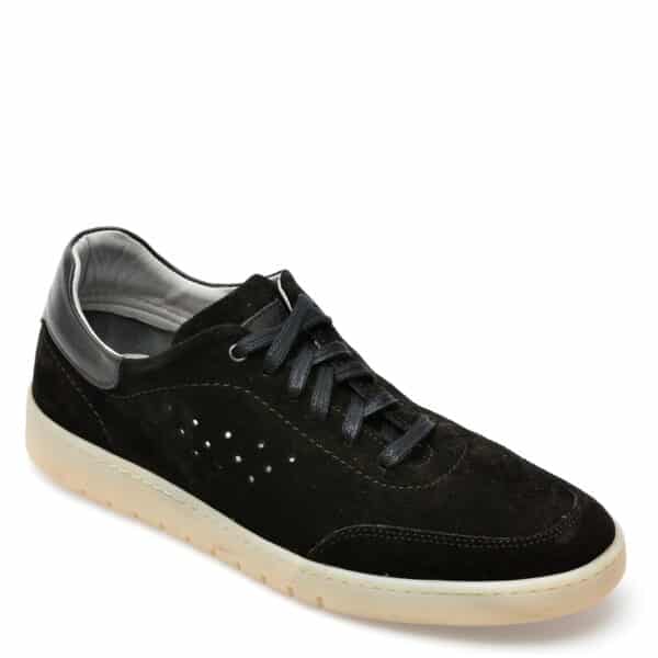 Pantofi GRYXX negri, 33620, din piele intoarsa