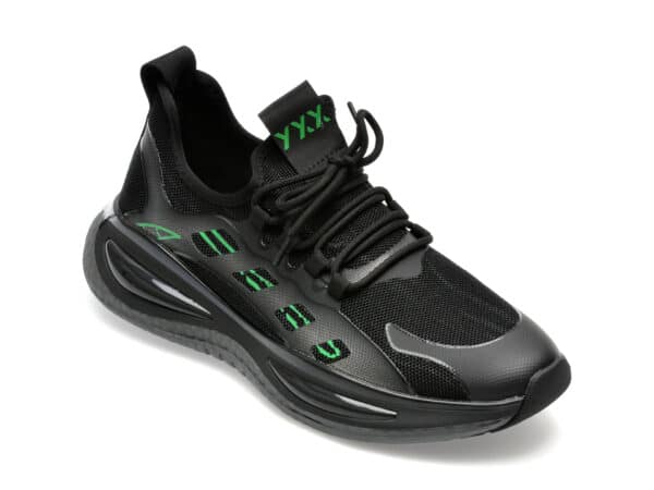 Pantofi GRYXX negri, 3797, din material textil