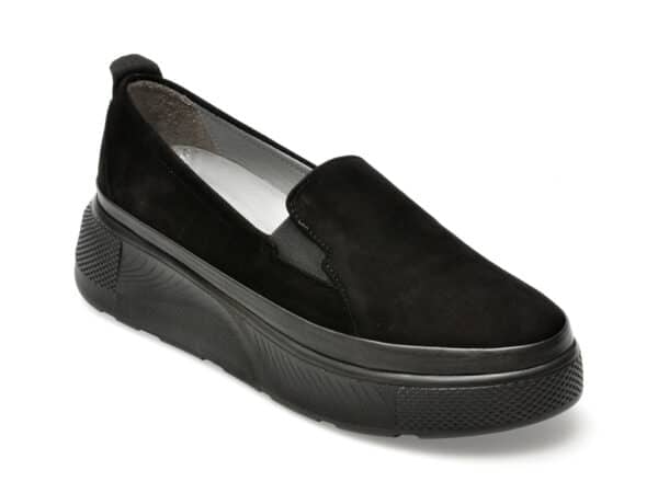 Pantofi GRYXX negri, 381703, din piele intoarsa