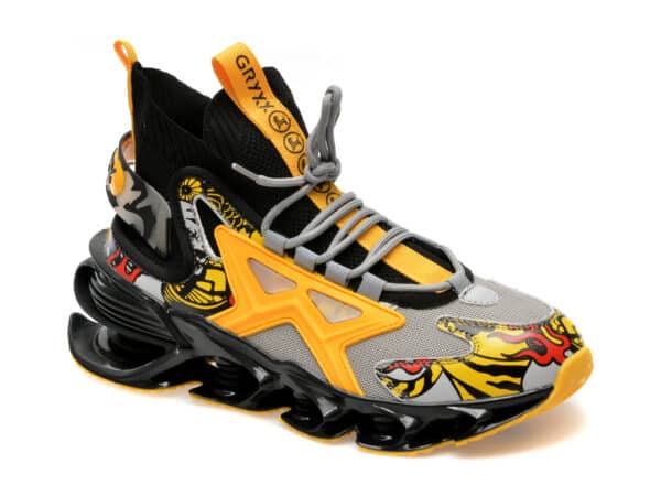 Pantofi GRYXX negri, A178, din piele ecologica