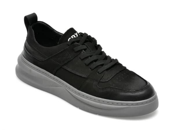 Pantofi GRYXX negri, J220021, din piele intoarsa