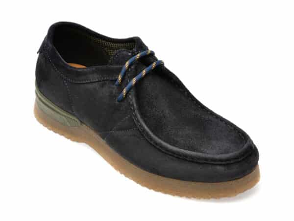 Pantofi JEEP bleumarin, M32081A, din piele intoarsa