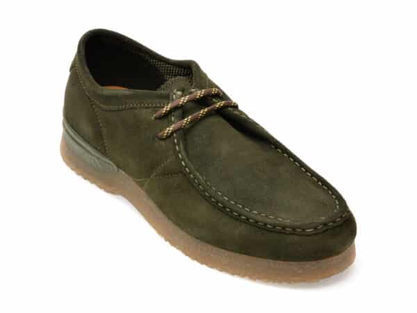 Pantofi JEEP kaki, M32081A, din piele intoarsa