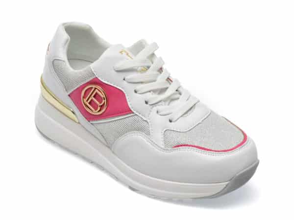 Pantofi LAURA BIAGIOTTI albi, 8009, din piele ecologica