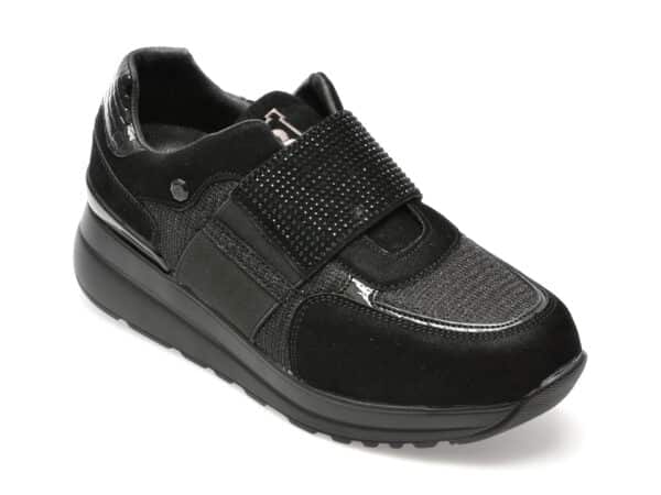 Pantofi LAURA BIAGIOTTI negri, 8209, din material textil