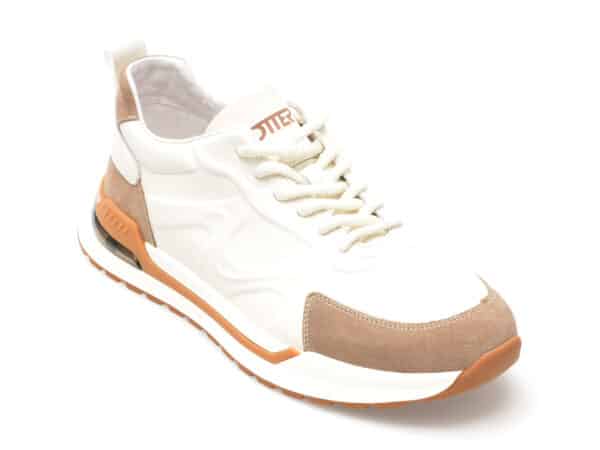 Pantofi OTTER albi, 51756, din piele naturala