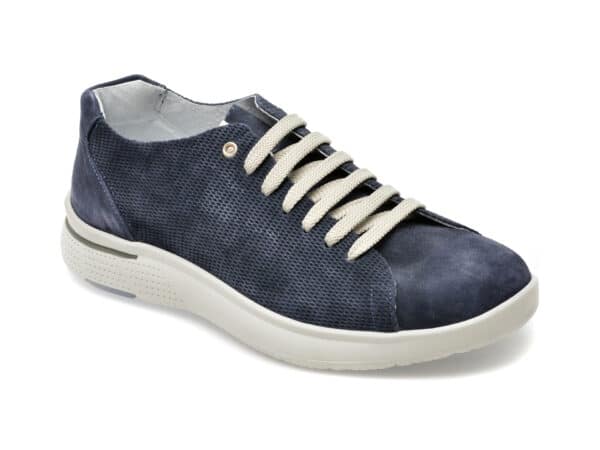 Pantofi OTTER bleumarin, 8960, din piele intoarsa