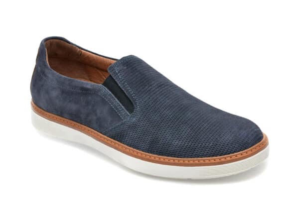 Pantofi OTTER bleumarin, 8964, din piele intoarsa