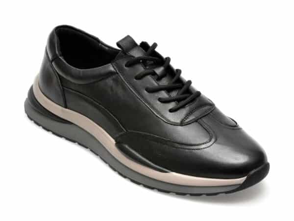 Pantofi OTTER negri, 23043, din piele naturala