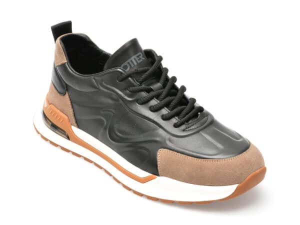Pantofi OTTER negri, 51756, din piele naturala