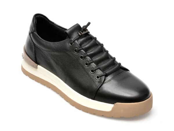 Pantofi OTTER negri, 6148, din piele naturala