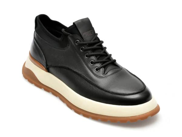 Pantofi OTTER negri, 7033, din piele naturala