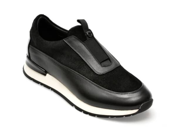 Pantofi OTTER negri, 7181, din piele naturala