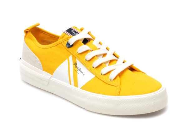 Pantofi PEPE JEANS galbeni, MS30903, din material textil