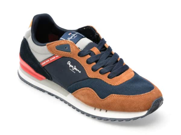 Pantofi PEPE JEANS multicolor, MS30992, din piele intoarsa si material textil