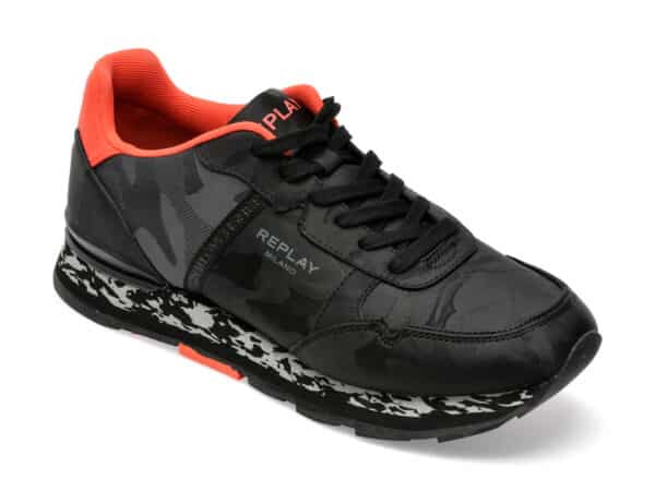Pantofi REPLAY negri, MS6866T, din material textil