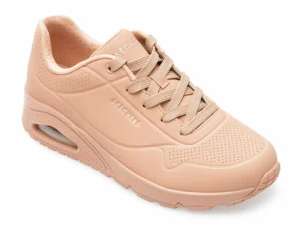 Pantofi SKECHERS bej, UNO, din piele ecologica