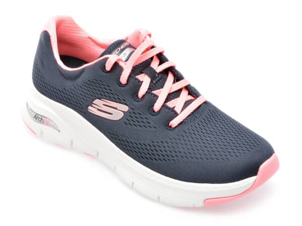 Pantofi SKECHERS bleumarin, ARCH FIT, din material textil