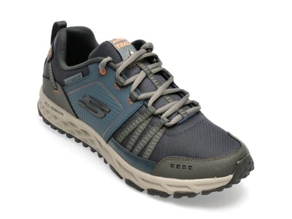 Pantofi SKECHERS bleumarin, ESCAPE PLAN, din material textil
