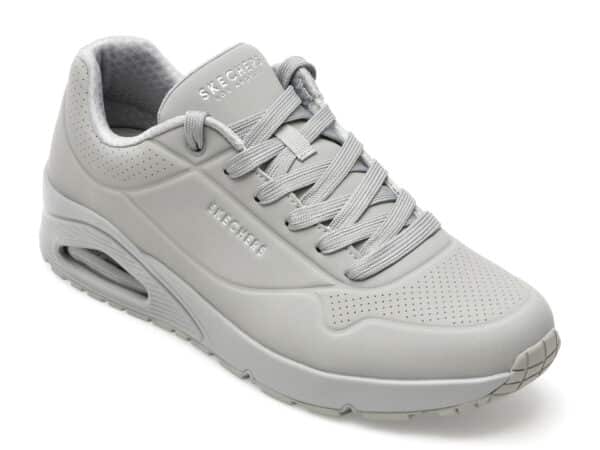 Pantofi SKECHERS gri, UNO, din piele ecologica