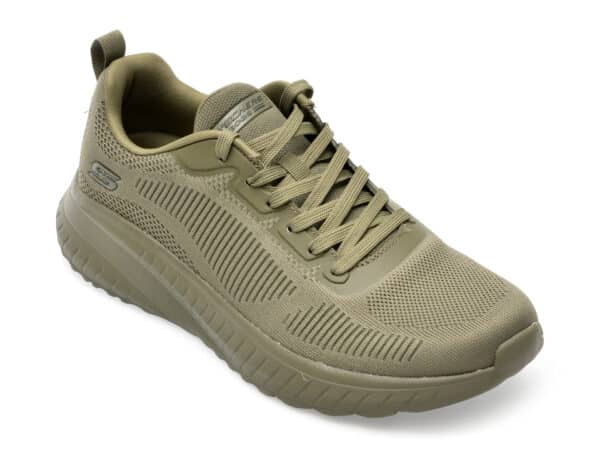 Pantofi SKECHERS kaki, BOBS SQUAD CHAOS-PRI, din material textil
