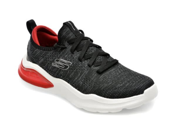 Pantofi SKECHERS negri, AIR CUSHIONING, din material textil