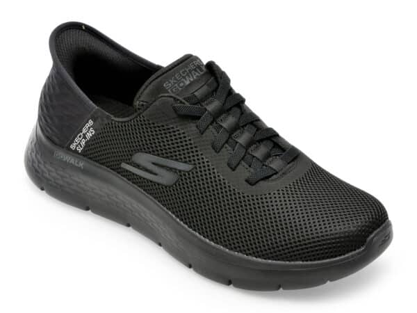 Pantofi SKECHERS negri, GO WALK FLEX-HANDS U, din material textil