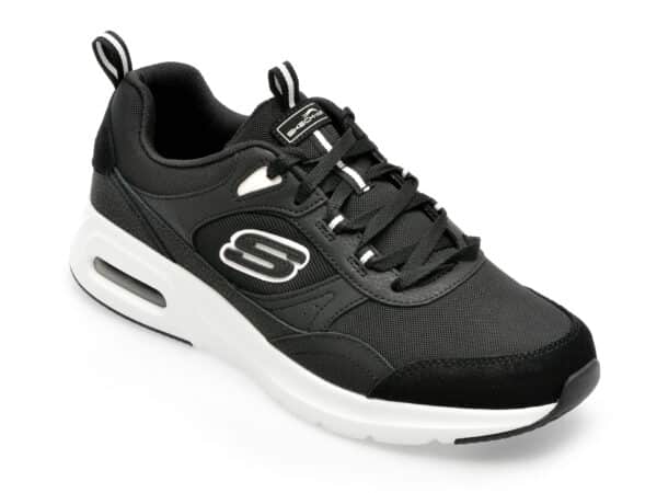 Pantofi SKECHERS negri, SKECH-AIR COURT, din material textil
