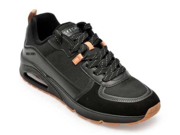 Pantofi SKECHERS negri, UNO, din piele ecologica