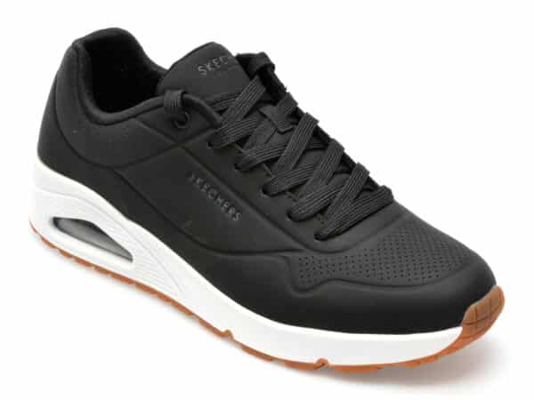 Pantofi SKECHERS negri, UNO, din piele ecologica