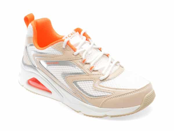 Pantofi SKECHERS nude, TRES-AIR, din piele ecologica