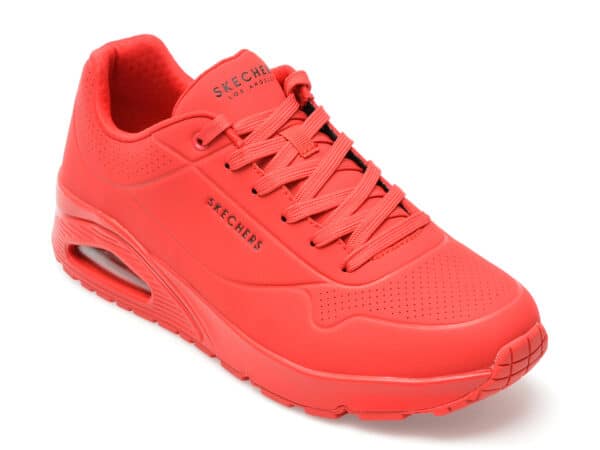 Pantofi SKECHERS rosii, UNO, din piele ecologica