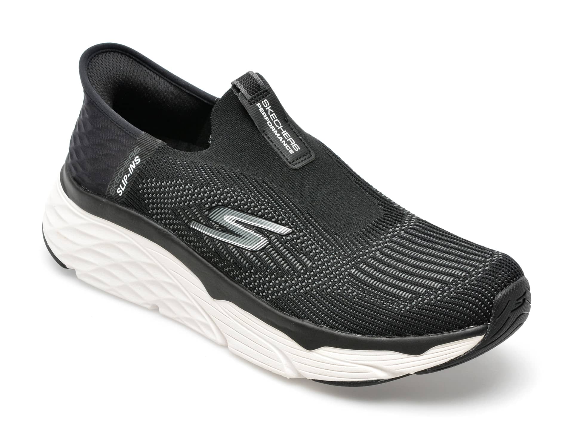 Pantofi sport SKECHERS negri, MAX CUSHIONING ELITE, din material textil