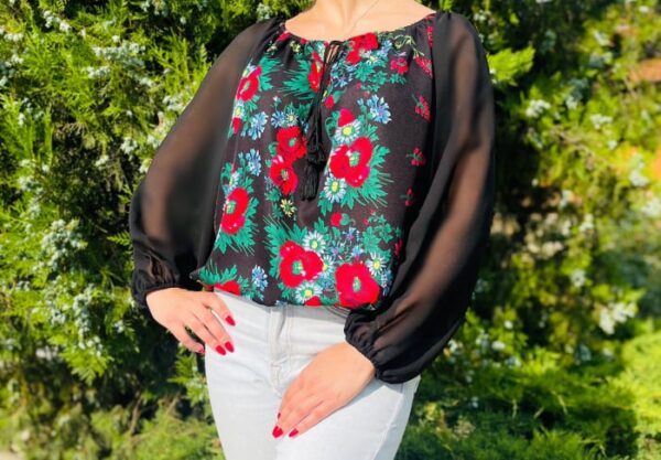 Bluza stilizata cu motive traditionale Margareta 8