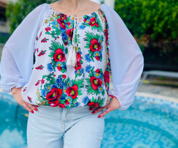 Bluza stilizata cu motive traditionale Margareta 9