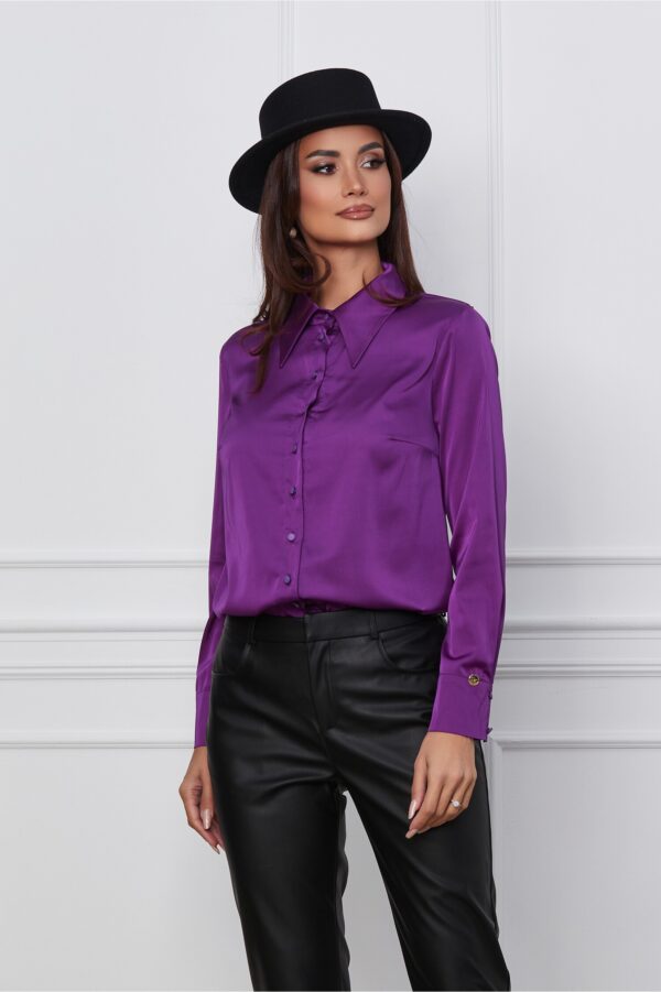 Camasa Dy Fashion mov din satin