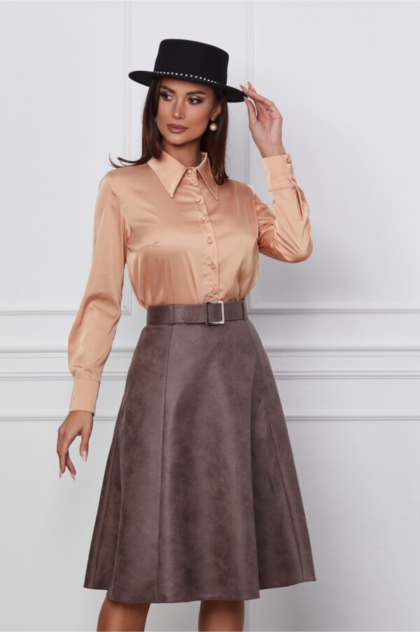 Camasa Dy Fashion piersica din satin