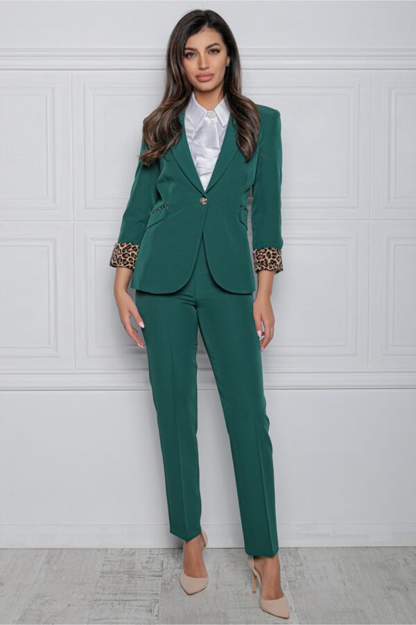 Compleu MBG verde cu pantaloni si sacou