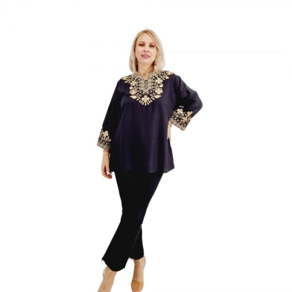 Bluza stilizata traditional cu broderie Claudia