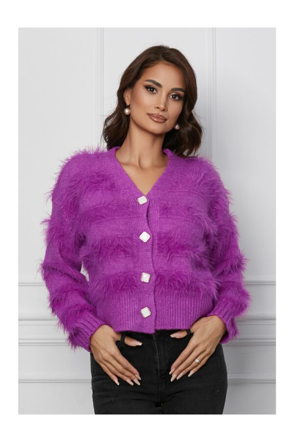 Pulover Samia magenta pufos