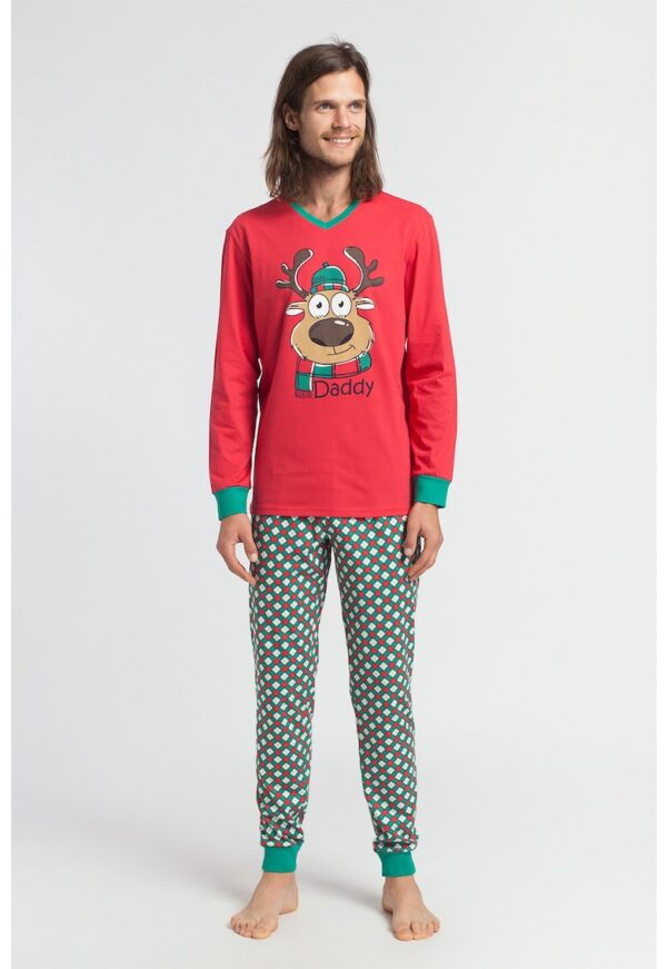 Pijama de bumbac cu tematica de Craciun
