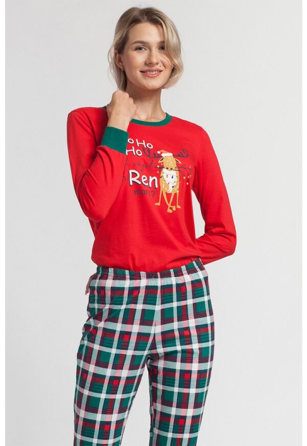 Pijama din bumbac cu tematica de Craciun