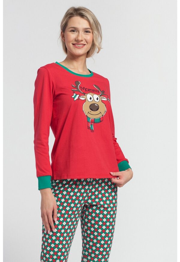 Pijama de bumbac cu tematica de Craciun