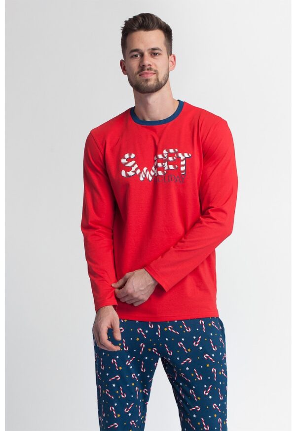 Pijama de bumbac cu tematica de Craciun
