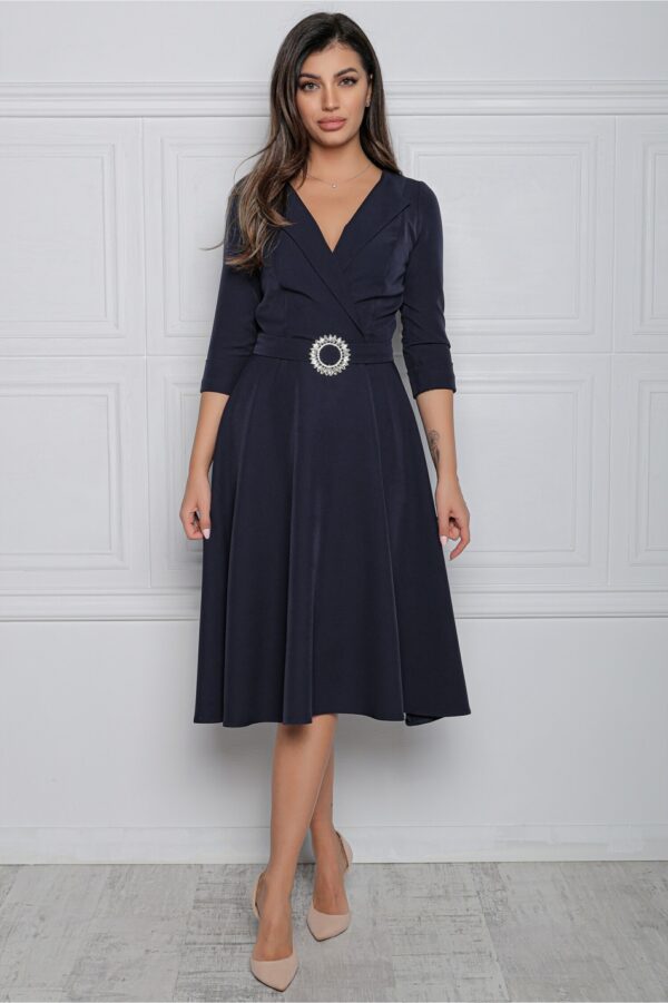 Rochie MBG bleumarin cu catarama