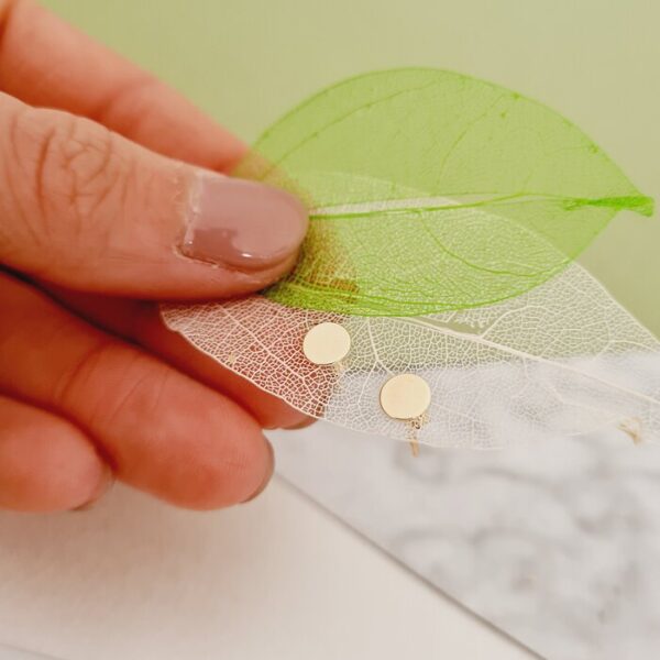 Cercei banut – Aur Galben 14K – inchidere surub