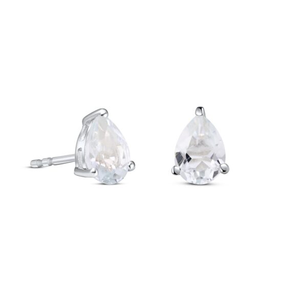 Cercei din argint Silver White Topaz Drop